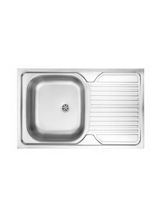 Deante Drop-In Kitchen Sink Inox L80xW50cm Gray
