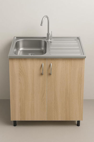 Deante Drop-In Küchenspüle Inox M80xB50cm Graues