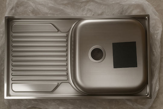 Deante Енхетен Кухненски Мивка Inox 80x60см Сива