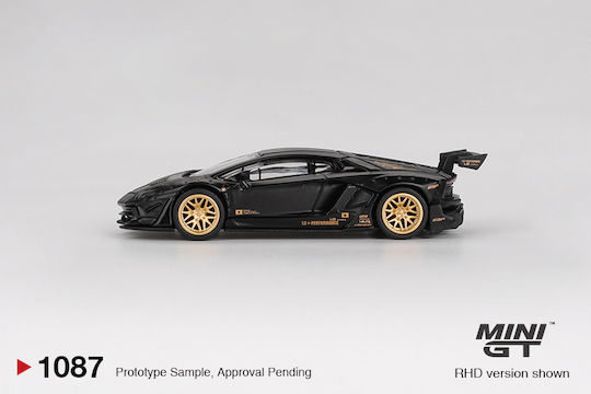 Model Mașină Lamborghini Aventador Lbworks Ediție Limitată Negru Mat 2025 1:64 Mini GT Mgt01087-l