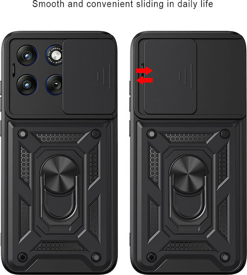 Techsuit Camshield Series Rückseite Umschlag Silikon Schwarz Xiaomi Redmi A7 Pro 4G