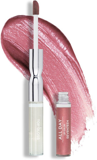 Seventeen All Day Lip Color & Top Gloss Long Lasting Lichid Ruj Metalic 85 Metallic Dark Pink 10ml
