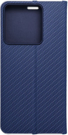 Tel1 Xiaomi Redmi Note 14 5g Luna Carbon Калъф Книга Син