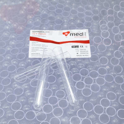 Пластмасови Тръбички Ria Цилиндрични 5ml 12x75mm 500 Бр