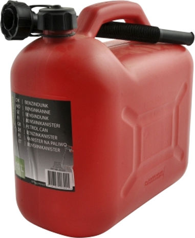 Nakayama FT1000 Double Position Fuel Container Plastic with Extension Tube 10lt Red
