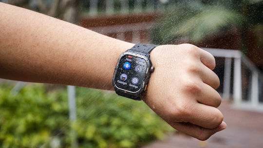 AGM Legion 3 Αδιάβροχο Smartwatch με Παλμογράφο (Μαύρο)