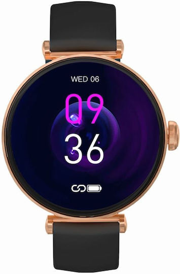 Smartwatch Gravity Rose Gold Black 2 Straps Gt26-3