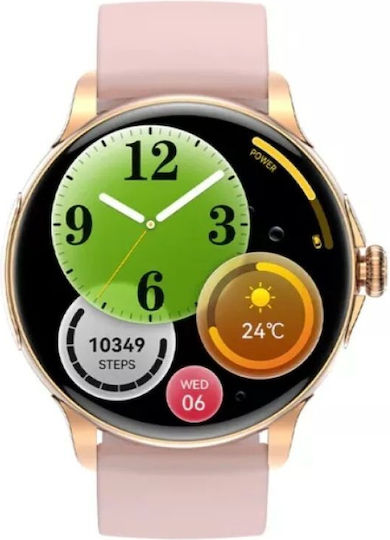 Έξυπνο Ρολόι Rubicon Smartwatch Rubicon Rncf35 Ροζ Κλήσεις Ειδοποιήσεις Bt Call
