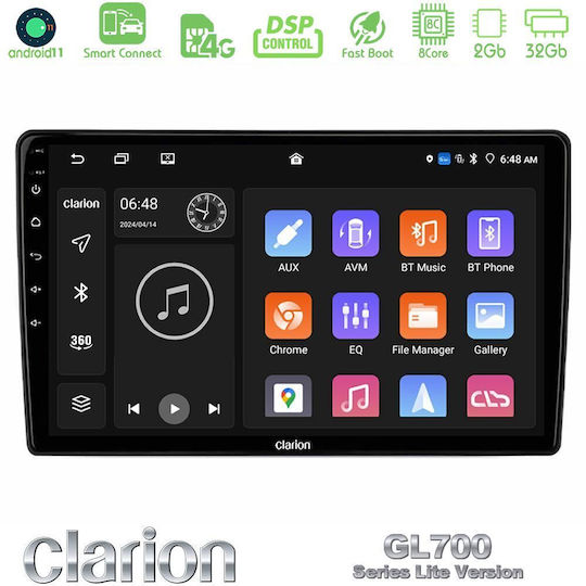 Clarion Gl700 Lite Series 8core Android11 2+32gb Honda Fr-v 2004-2009 Навигация Мултимедийна Таблетка 10" Carplay + Android Auto