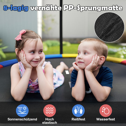 Costway TW10142CL Trampolin Für Draußen Mit Durchmesser 366cm Mit Netz Und Leiter