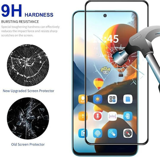 Enkay Full Glue Full Face Tempered Glass Μαύρο (Oppo A98)