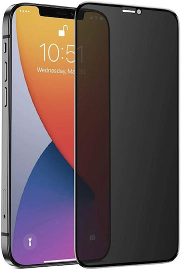 Privacy Tempered Glass Screen Protector Full Glue Xiaomi Redmi Note 13 Pro 4G 5G Matte Black OEM