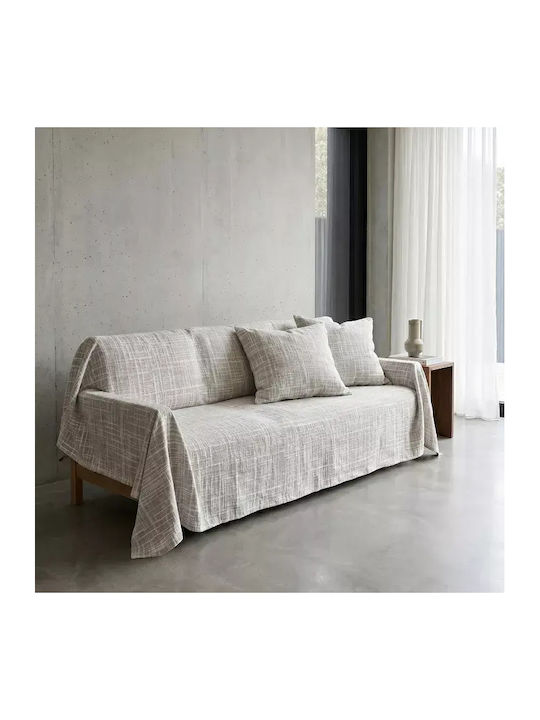 Pearl Home & Baby Soofa Dreisitzer-Sofa Wurf Jacquard 170x300cm Grau
