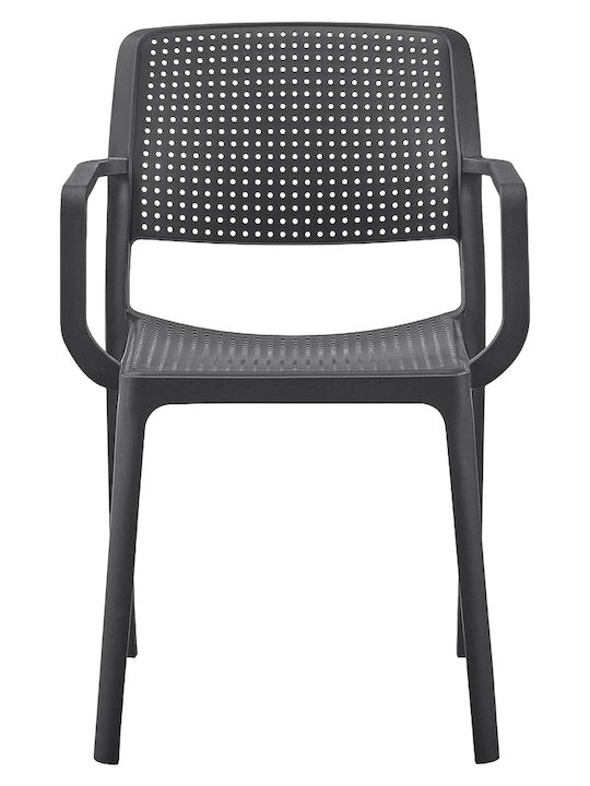 Gartenstühle Polypropylen CALORA Schwarz 55x54.5x83cm