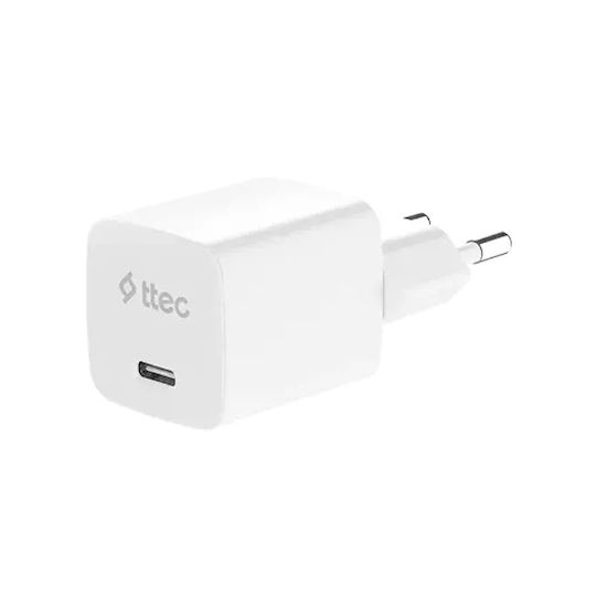 TTEC Wireless Charger GaN With USB-C Port 45W Power Delivery White SmartCharger