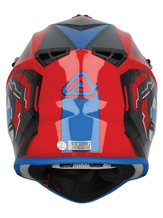 Acerbis Linear Red/Blue Каска за Мотор Мотокрос ECE 22.06 1400гр