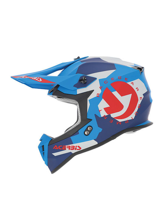 Acerbis Linear Black/Blue Κράνος Μηχανής Motocross ECE 22.06 1400gr