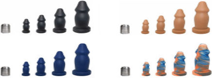 Large Silicone Plug Bulging Head War Machine Platinum Silicone Large Butt Plug 27.4 Cm Blue