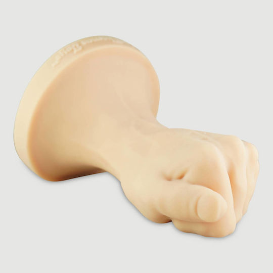 Μπουνιά Fisting Σιλικόνης Closed Fist X-large Platinum Silicone Fisting Dildo 23 Cm Φυσικό