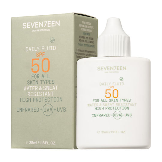 Seventeen Daily Fluid Loțiune Solară Waterproof Față SPF50 35ml