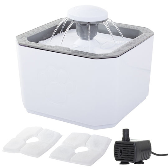 Fântână De Apă Din Plastic Pentru Câine Și Pisică 2.5lt 19x19x17.5cm