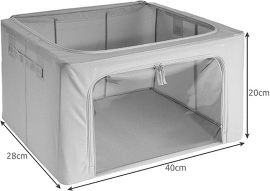 Fabric Storage Box for Blanket/Duvet in Gray Color