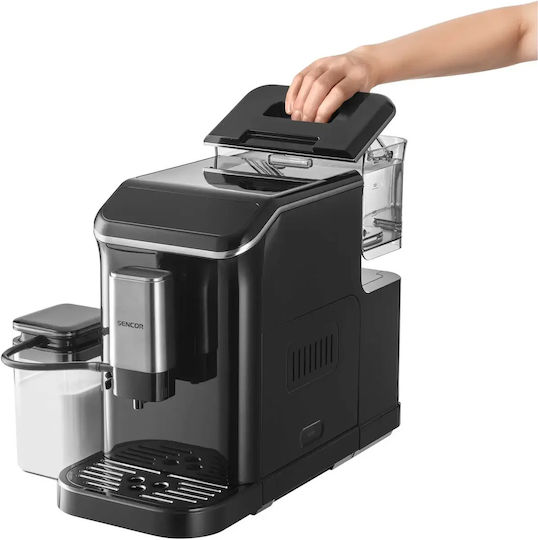 Sencor Automatic Espresso Machine 1350W 20bar Pressure for Cappuccino with Grinder Green SES 8100BK