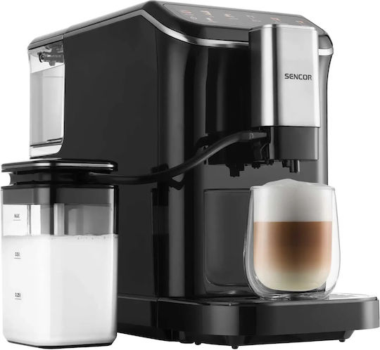 Sencor Automatic Espresso Machine 1350W 20bar Pressure for Cappuccino with Grinder Green SES 8100BK