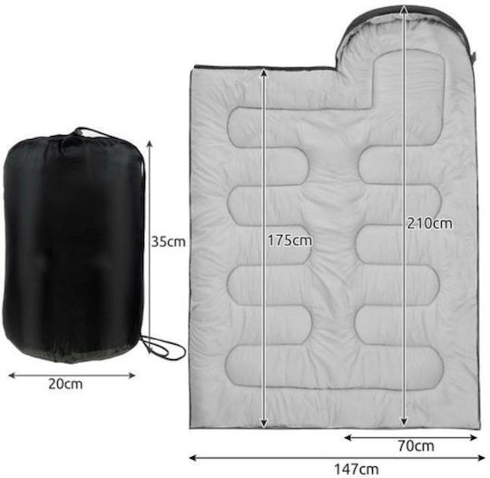 Sleeping Bag Μονό Black / Gray