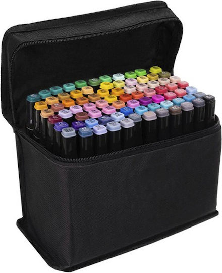 Μαρκαδόροι Αλκοόλης Multicolor 3mm Σετ 80 χρώματα