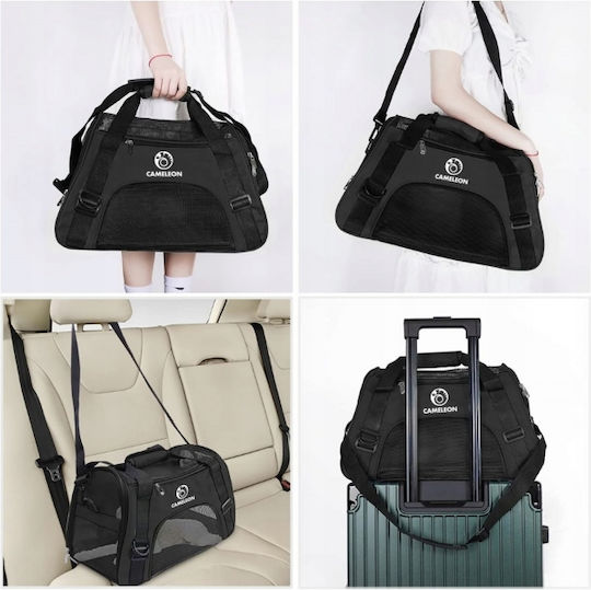 Geantă Impermeabilă Pentru Transport Câine / Pisică Până La 10kg Neagră L47xL28.5xÎ25cm