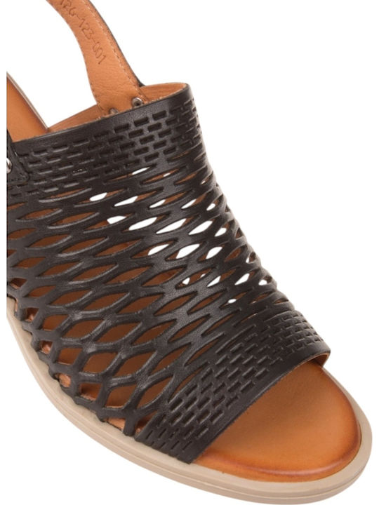 Damen Sandalen Aus Leder Anatomisch Schwarz