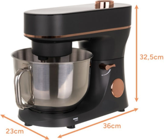 Küchenmaschine 2000W mit Rostfreien Schüssel 5,7lt
