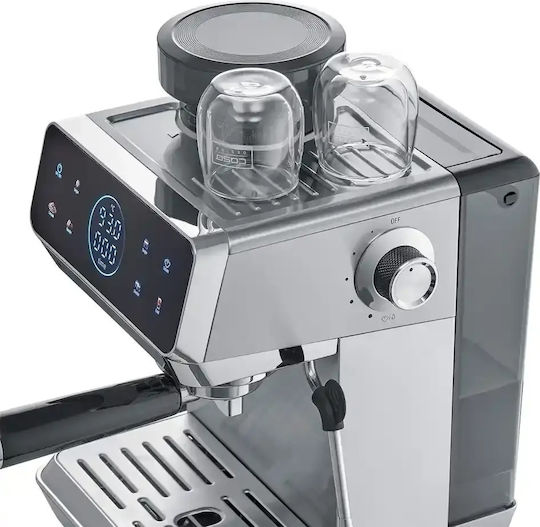 Caso Espressor Automat 1500W Presiune 20 Bar pentru Cappuccino cu Râșniță Gri
