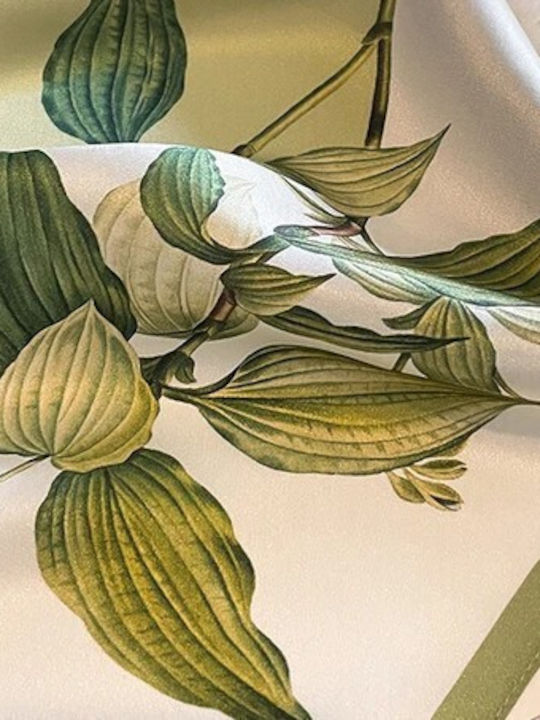 By Queen Botanical Satin Elegance Μαντήλι Λευκά Κρινάκια