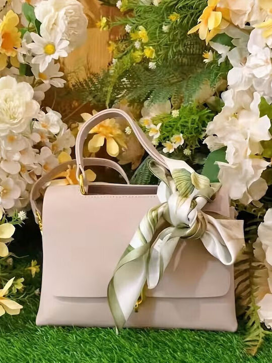 By Queen Botanical Satin Elegance Μαντήλι Λευκά Κρινάκια