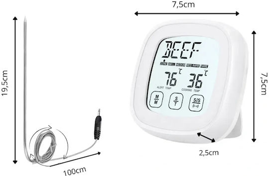 Verk Group Digital Cooking Thermometer with Probe 09242_B
