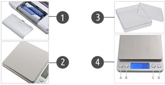 Digital Kitchen Scale up to 2kg Silver