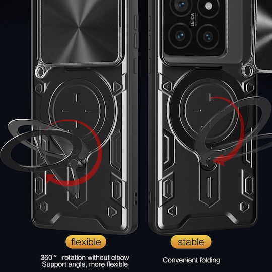 Forcell Xiaomi 14t Pro 5g Camshield Suport Magnetic Husă Rigidă Argintie