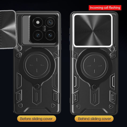 Forcell Xiaomi 14t Pro 5g Camshield Suport Magnetic Husă Rigidă Argintie