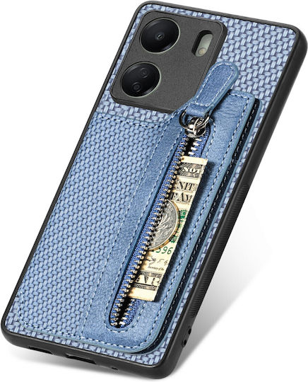 Forcell Xiaomi Poco C65 Xiaomi Redmi 13C 4G Flip Zipper Wallet Hard Case Blue