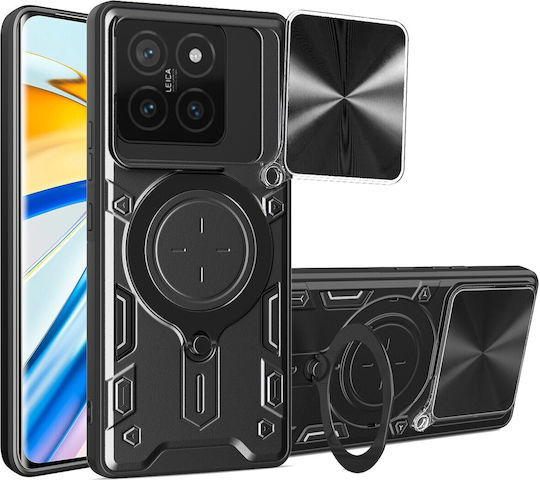 Forcell Xiaomi 14t 5g Camshield Suport Magnetic Husă Rigidă Neagră