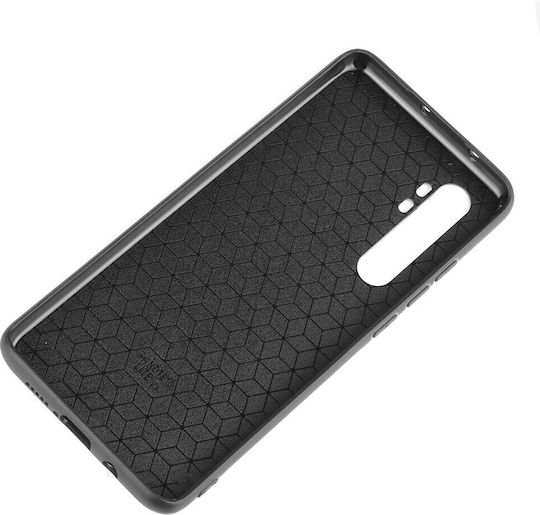 Forcell Xiaomi Mi Note 10 Lite Nähmaschinen Kuh Muster Silikon Handyhülle Blau