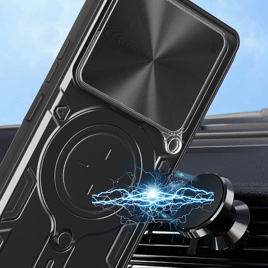 Forcell Xiaomi 14t 5g Camshield Suport Magnetic Husă Rigidă Neagră