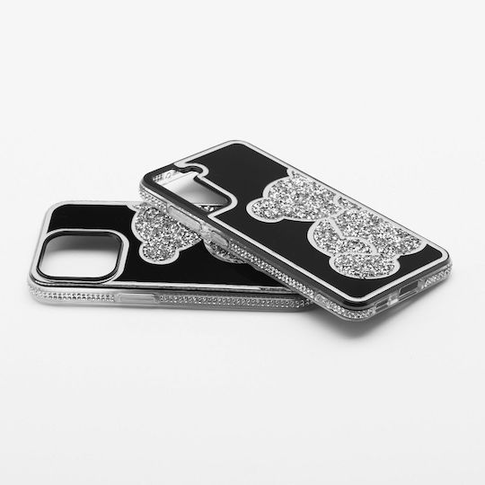 Silicone Teddy Bear Back Cover for Samsung Galaxy A26 5G Silver