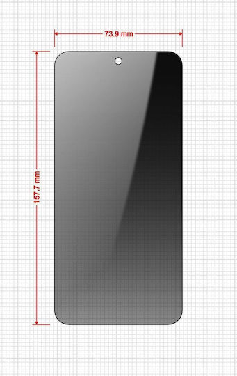 Set 2 Grizzglass Secretglass Easy Privacy Tempered Glass Screen Protectors Installation Kit Included Compatible Samsung Galaxy M35 Black