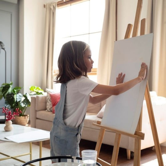 Sevalet Lemn Pentru Pictură 54x152x57 Cm Bej