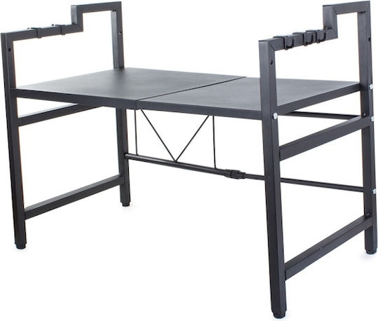 Βάση για Φούρνο Μικροκυμάτων Inox 68x51x36εκ. Μαύρη
