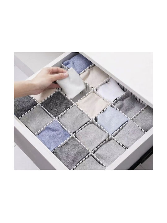 Compartimente Pentru Sertar Din Plastic 46.3x7cm 4 Bucăți Albe