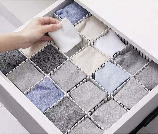 Compartimente Pentru Sertar Din Plastic 46.3x7cm 4 Bucăți Albe